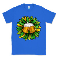 True Royal St. Patricks Sunflower With Beer Classic Tee - BundleAndBundleShop