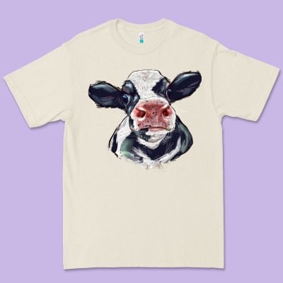 Holstein Calf Face Premium Tee Designed By Lillyallendesigns