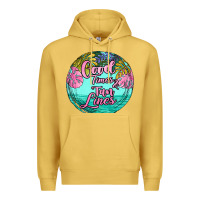 Antique Gold good times and tan lines Premium Hoodie - JahusDesignShop