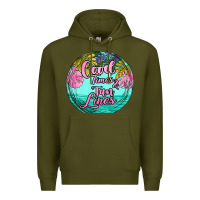 Army Green good times and tan lines Premium Hoodie - JahusDesignShop