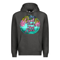 Charcoal Heather good times and tan lines Premium Hoodie - JahusDesignShop