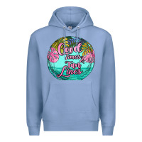 Colony Blue good times and tan lines Premium Hoodie - JahusDesignShop