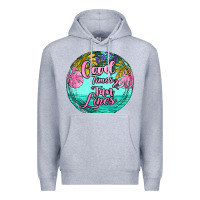 Heather Grey good times and tan lines Premium Hoodie - JahusDesignShop