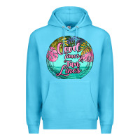 Ocean Blue good times and tan lines Premium Hoodie - JahusDesignShop
