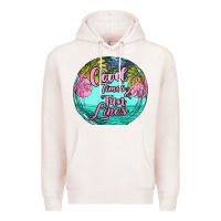 Pale Pink good times and tan lines Premium Hoodie - JahusDesignShop