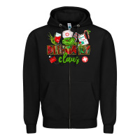 Black dietary claus Zipper Hoodie - CowGirlArtShop