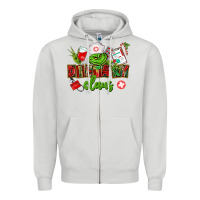 Dove Grey dietary claus Zipper Hoodie - CowGirlArtShop