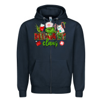 Navy dietary claus Zipper Hoodie - CowGirlArtShop