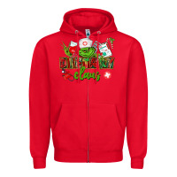 Red dietary claus Zipper Hoodie - CowGirlArtShop