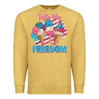 Antique Gold taste like freedom 4th of july Premium Sweatshirt - FaDigitalArtStudio