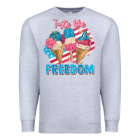 Heather Grey taste like freedom 4th of july Premium Sweatshirt - FaDigitalArtStudio