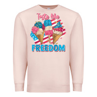 Pale Pink taste like freedom 4th of july Premium Sweatshirt - FaDigitalArtStudio