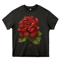 Asphalt Oklahoma Rose Illustrations Heavy Core Tee - LillyAllenDesigns