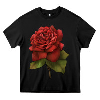 Black Oklahoma Rose Illustrations Heavy Core Tee - LillyAllenDesigns
