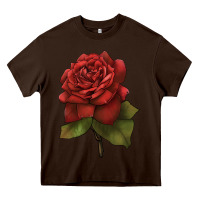 Chocolate Brown Oklahoma Rose Illustrations Heavy Core Tee - LillyAllenDesigns