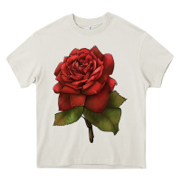 Cream Oklahoma Rose Illustrations Heavy Core Tee - LillyAllenDesigns