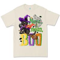 Meow I Mean, Boo Halloween Premium Tee | Teevron