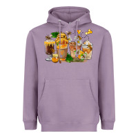 Lavender Honey Bee Coffee Cups Heavyweight Hoodie - FaDigitalArtStudio