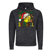 Vintage Black santa's favorite softball bbs Vintage Hoodie - BundleAndBundleShop