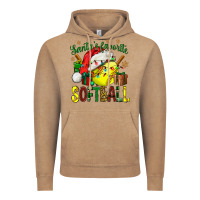 Vintage Coffee santa's favorite softball bbs Vintage Hoodie - BundleAndBundleShop
