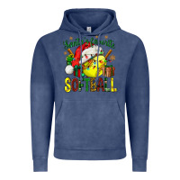 Vintage Denim santa's favorite softball bbs Vintage Hoodie - BundleAndBundleShop