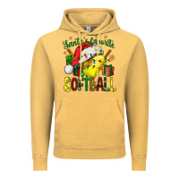 Santa's Favorite Softball Bbs Vintage Hoodie | Teevron
