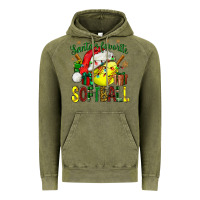 Vintage Olive santa's favorite softball bbs Vintage Hoodie - BundleAndBundleShop