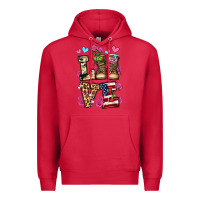 Cardinal love valentine's day army boots olivia Premium Hoodie - OliviaCreatesArt