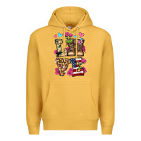 Mustard love valentine's day army boots olivia Premium Hoodie - OliviaCreatesArt