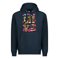 Navy love valentine's day army boots olivia Premium Hoodie - OliviaCreatesArt
