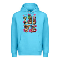Ocean Blue love valentine's day army boots olivia Premium Hoodie - OliviaCreatesArt