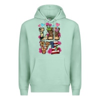 Seafoam love valentine's day army boots olivia Premium Hoodie - OliviaCreatesArt