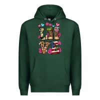 Sports Green love valentine's day army boots olivia Premium Hoodie - OliviaCreatesArt