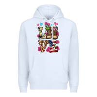 White love valentine's day army boots olivia Premium Hoodie - OliviaCreatesArt