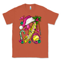 Copper Pink Christmas Breast Cancer Ribbon Softball Classic Tee - BundleAndBundleShop