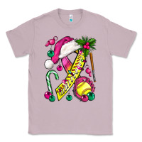 Lilac Pink Christmas Breast Cancer Ribbon Softball Classic Tee - BundleAndBundleShop