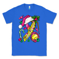 True Royal Pink Christmas Breast Cancer Ribbon Softball Classic Tee - BundleAndBundleShop