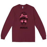 Burgundy Pink Flower Mom Skull Long Sleeve Tee - Bettercallsaul