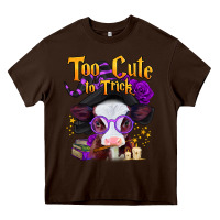 Chocolate Brown too cute to trick halloween baby calf Heavy Core Tee - Jasminsmagicworld