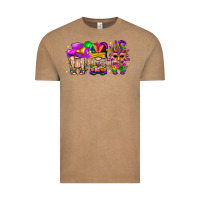 Vintage Coffee Mardi Gras Gnomies Cakes Flowers And Balloon Vintage Tee - BundleAndBundleShop