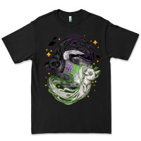 Black Magical cats ghost with moon Halloween Premium Tee - NancyCooperArtShop