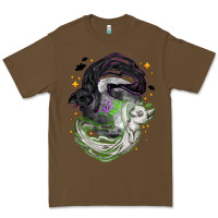 Cacao Magical cats ghost with moon Halloween Premium Tee - NancyCooperArtShop