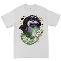 Dove Grey Magical cats ghost with moon Halloween Premium Tee - NancyCooperArtShop