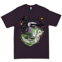 Plum Magical cats ghost with moon Halloween Premium Tee - NancyCooperArtShop