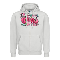 Dove Grey in october we wear pink Zipper Hoodie - CowGirlArtShop