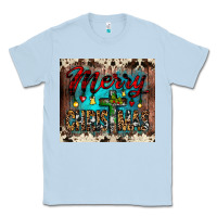 Dusty Blue merry christmas cross tumbler Classic Tee - JahusDesignShop
