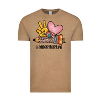 Vintage Coffee peace love kindergarten Vintage Tee - JahusDesignShop