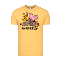 Vintage Mustard peace love kindergarten Vintage Tee - JahusDesignShop