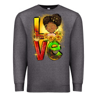 Charcoal Heather Love Juneteenth Premium Sweatshirt - FaDigitalArtStudio