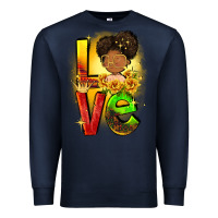Navy Love Juneteenth Premium Sweatshirt - FaDigitalArtStudio